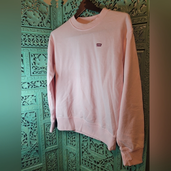 Levi's | Standard Crew Logo Sweatshirt | Blush Soft Pink | Womens Size XS - Picture 7 of 16